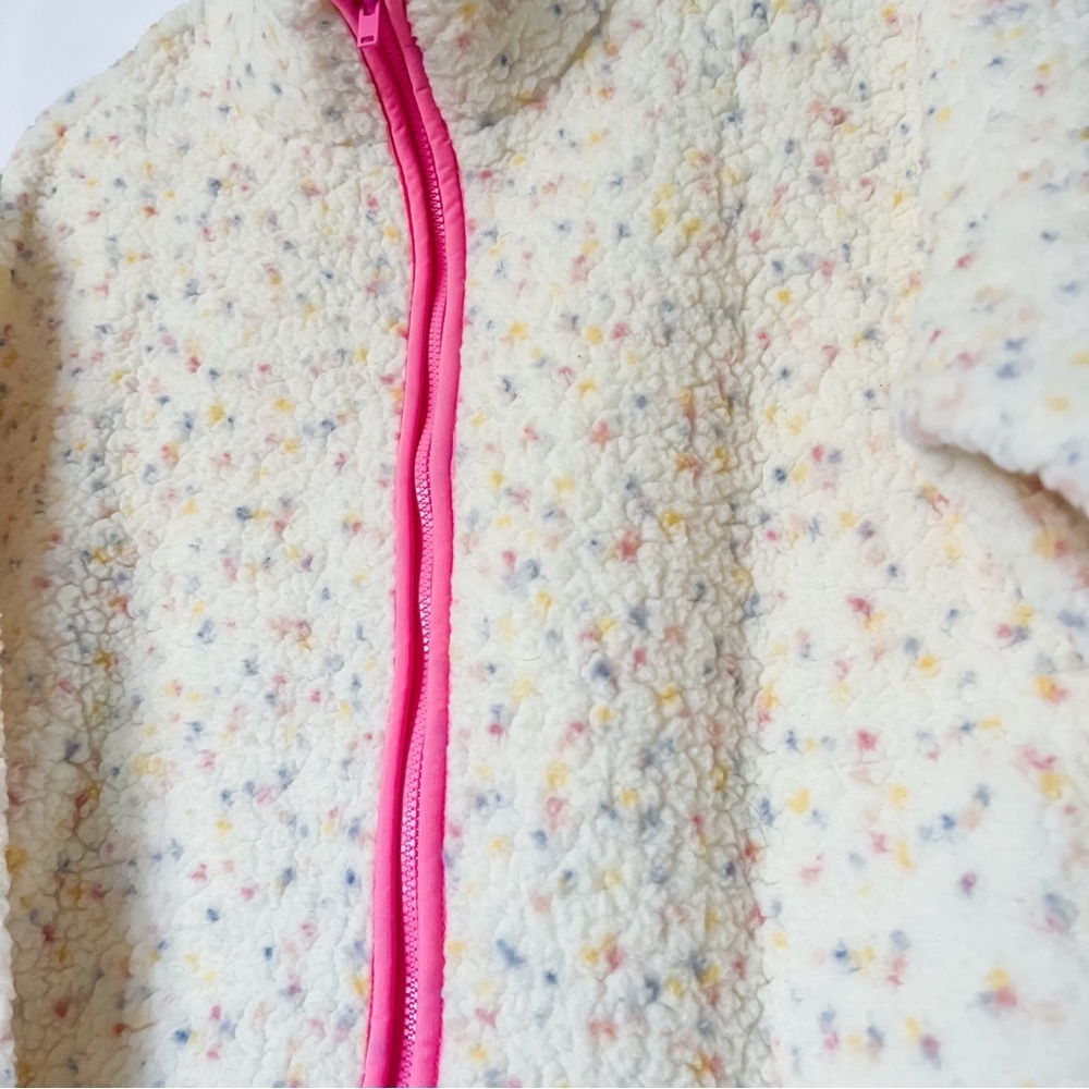 Old Navy Cozy Sherpa Printed Zip-Front Jacket - Confetti/Pink, Size XL (14-16) - Picture 7 of 10